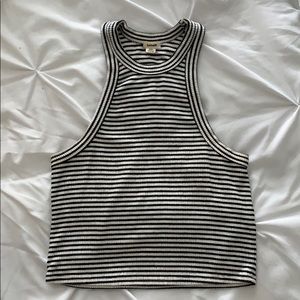 High neck cropped tank top
